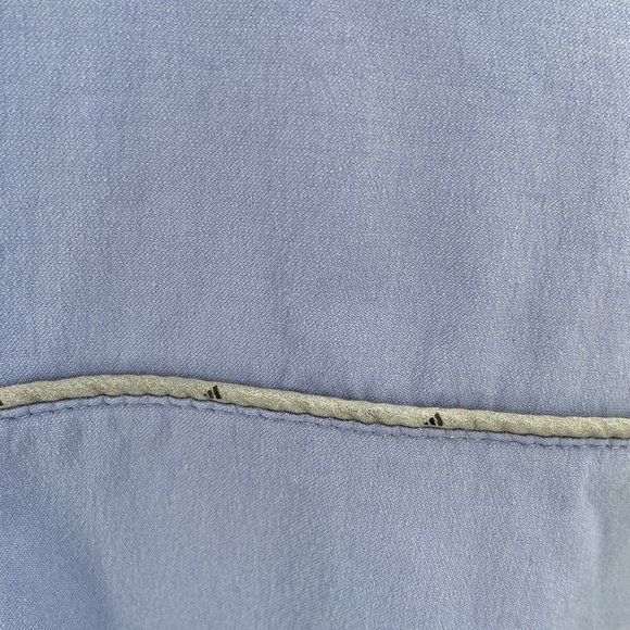 VTG Adidas Women's Jacket Sz L Periwinkle Blue 3 Stripe Full Zip Vented Y2K - Picture 10 of 11